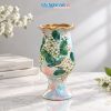 Bình Hoa Gốm Bát Tràng Vẽ Hoa Mai Trắng