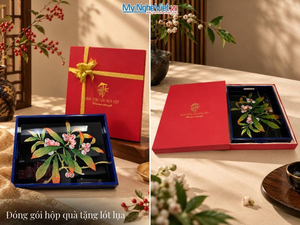 Đóng gói khay sơn mài