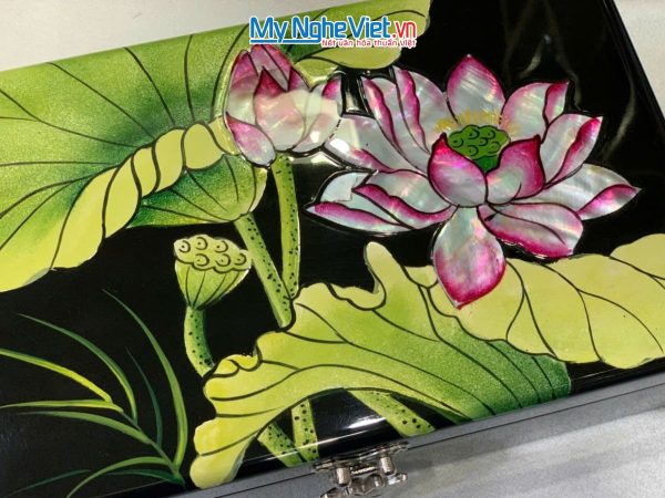 Hộp đựng trang sức sơn mài vẽ tay