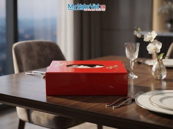 Hộp khăn giấy sơn mài