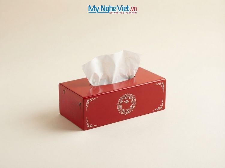 Hộp khăn giấy sơn mài