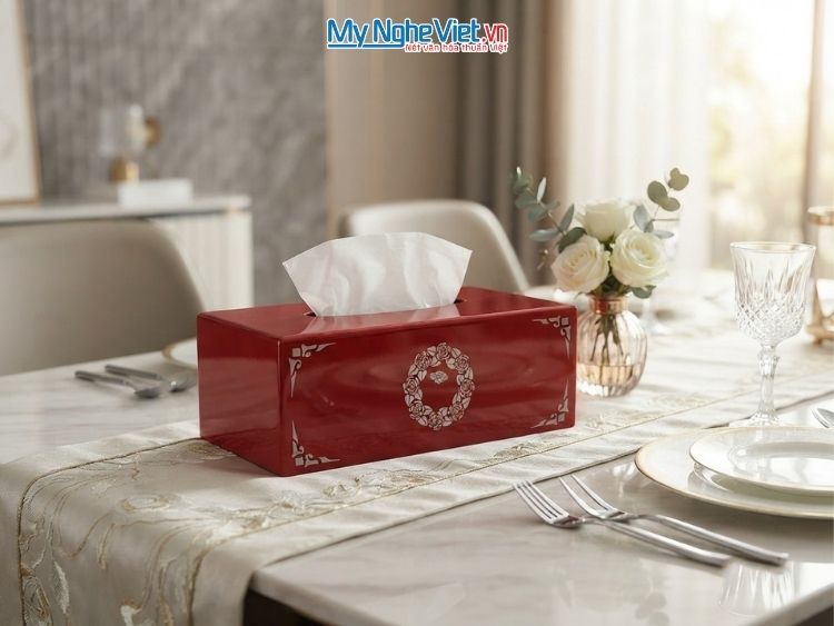 Hộp khăn giấy sơn mài