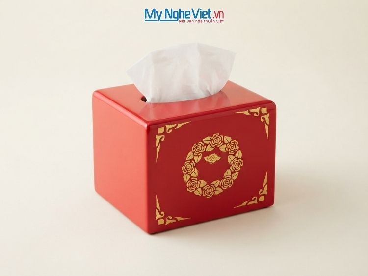 Hộp khăn giấy sơn mài