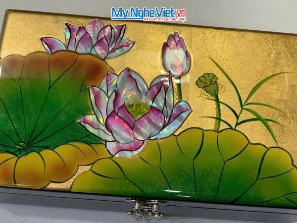 Hộp đựng trang sức sơn mài vẽ tay