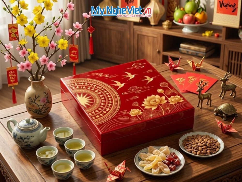 Hộp sơn mài tết doanh nghiệp 2027