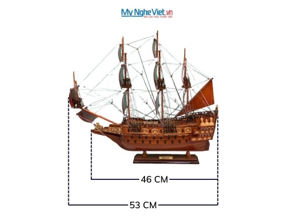 Mô Hình Tàu Chiến Cổ Sovereign Of The Seas Gỗ Tràm