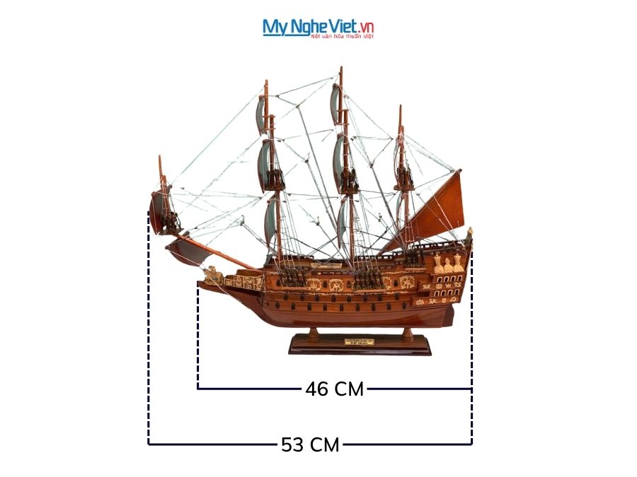 Mô Hình Tàu Chiến Cổ Sovereign Of The Seas Gỗ Tràm