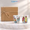 Set Quà Tặng 2 Ly Sứ Nhỏ Vẽ Cô Gái Áo Dài