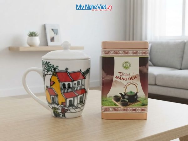 Set Quà Tặng Ly Sứ Phong Cảnh Việt Nam & Trà Olong Cao Cấp