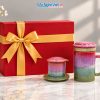 Set Quà Tặng Phin Cà Phê Và Ly Lọc Trà Gốm Màu Hồng Đậm
