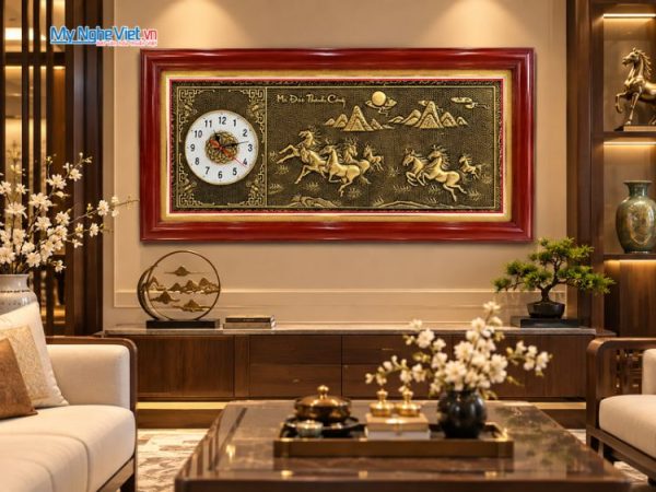 tranh đồng treo tường mừng tân gia, khai trương mã đáo thành công