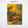 Tranh Sơn Mài Đồng Quê Màu