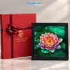 Tranh Sơn Mài Hoa Sen Hồng Cẩn Trứng