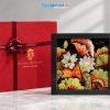 Tranh Sơn Mài Hoa Sen Dát Bạc Nền Đen